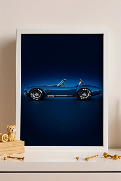 Saturn Shelby Cobra 427 Sc Car Framed Painting Men's Room and Garage Decor Cl...