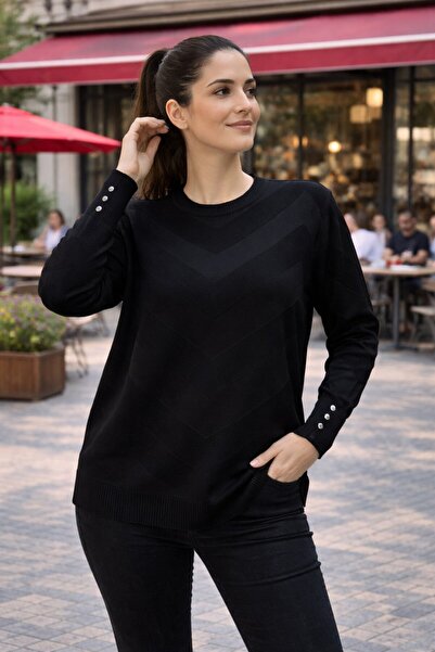 Fresh&Moda Women's Elegant Stylish Model Zigzag Patterned Standard Mercerized...