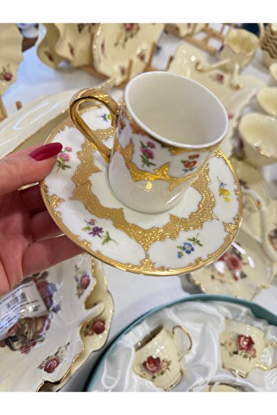 hediye Esterhomedecor 6 Person Porcelain Coffee Cup Set