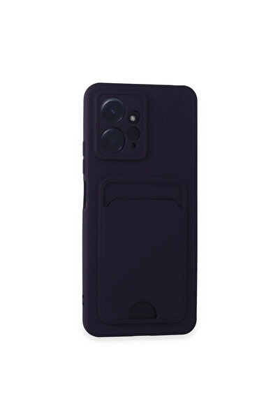 eco port حافظة Redmi Note 12 4G من السيليكون مع بطاقة عمل كلفن - أرجواني عميق