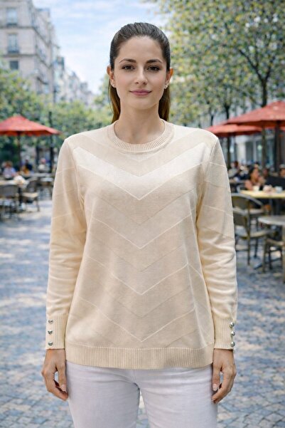 Fresh&Moda Women's Elegant Stylish Model Zigzag Patterned Standard Mercerized...