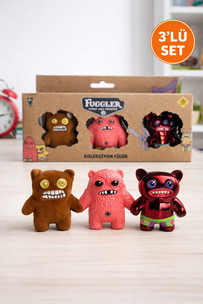 TOYFEST Fuggler Funny Ugly Monster 3’lü Koleksiyon Figür Seti – Renkli Komik ...