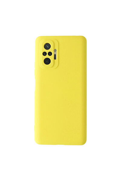 eco port Redmi Note 10 Pro Compatible Case Velvet Silicone Interior - Yellow