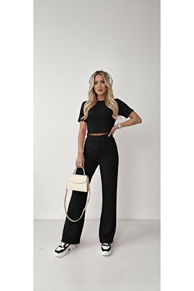 THEBEK Women's Bubble Casual Summer Comfortable Loose Fit Elastic Cuffed Crop...