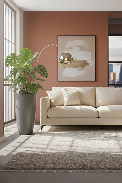 DEQQU Aura Curva 75x42cm Kıvrımlı Konik Fiberglass Saksı Büyük Boy İç Dış Mek...