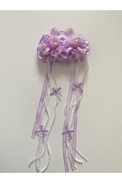 TMR BONCUKLU KALPLİ KIZ ÇOCUK 2'Lİ ŞIK TOKA