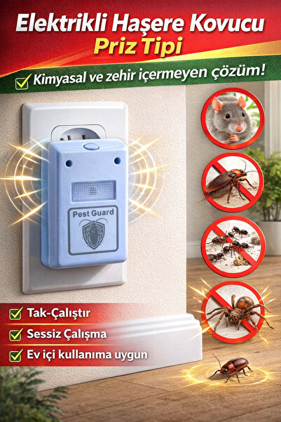 MİNGODAN Haşere Fare Sinek Böcek Kovucu Ultrasonik Cihaz Elektirikli Prize Ta...