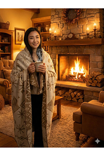 nf natural fabrica Tv Blanket,Single Bedspread Oyster Shepherd Stitched