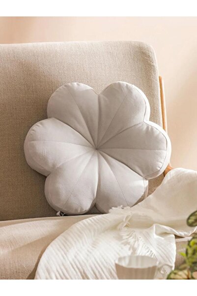 LC Waikiki Бежова възглавница с флорален мотив 40 см (S6)