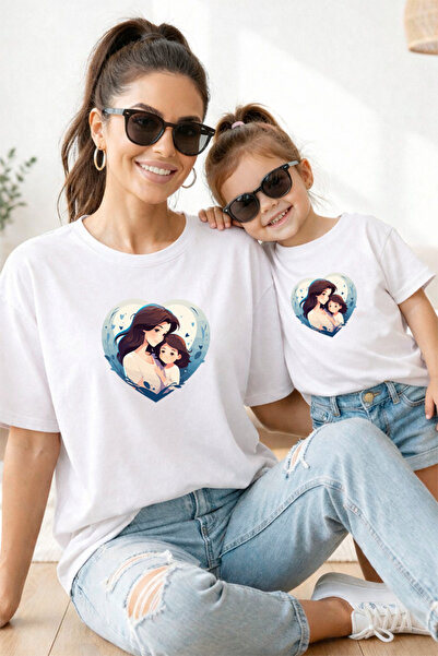 genosha Mother Daughter 100% Cotton T-Shirt Mama Mini Mother Daughter Single ...