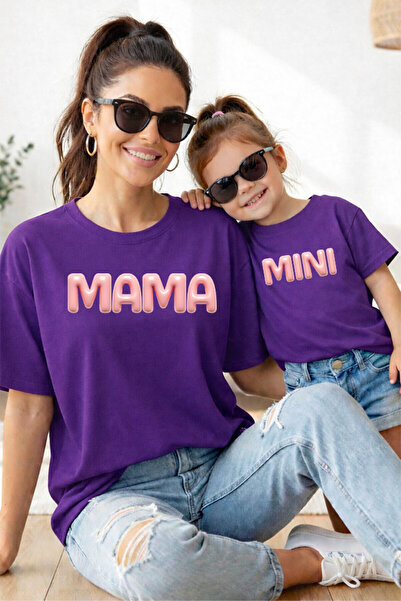 genosha تي شيرت ماما جيرل 100% قطن من القطن، تي شيرت ماما ميني للأم والابنة ب...