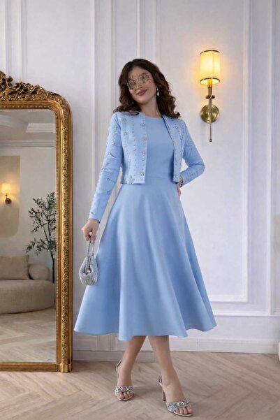 Al-Hanouf Fashion Elegant sky blue dress