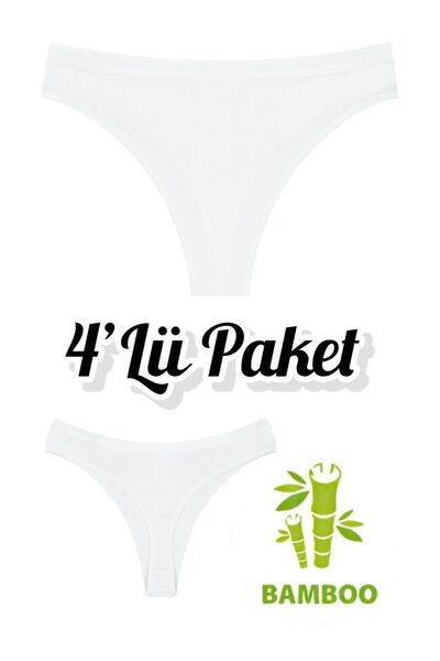 Özten İç Giyim 4-Pack Bamboo Thong Women's Panties (Extra Flexible and Extra ...