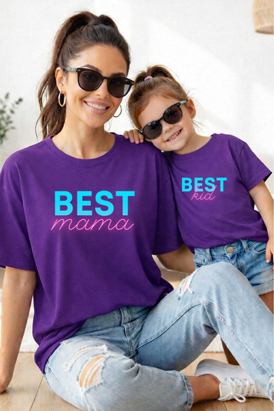 genosha تي شيرت ماما جيرل 100% قطن من القطن، تي شيرت ماما ميني للأم والابنة ب...