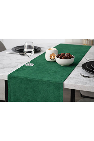 SOFT DEKOR مفرش طاولة مقاوم للبقع بملمس كافيد 40x140 سم - مفرش أنيق ومتين خاص...