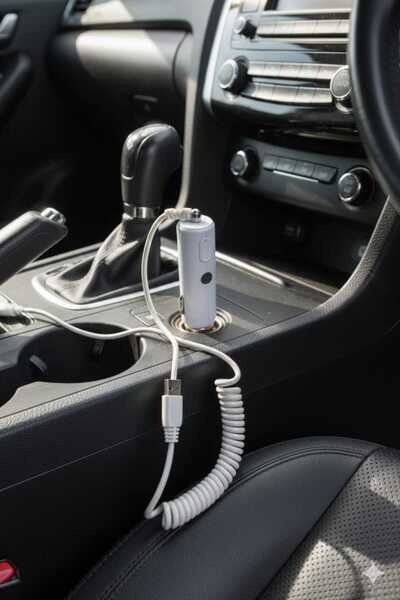 Hanedanev Araç Şarj Aleti Çakmaklık Oto Seyahat Şarj Aleti Micro Usb Spral Kablolu 2000 mAh