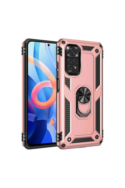 eco port غطاء سيليكون مع حلقة لـ Redmi Note 12s من نوع Sofia - وردي