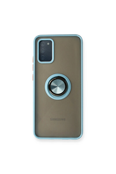 eco port Samsung Galaxy A02S Case Montreal Silicone Cover with Ring - Ice Blue