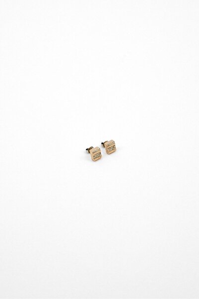 Calvin Klein زوج واحد من الأقراط المرصعة للنساء، ذهبي