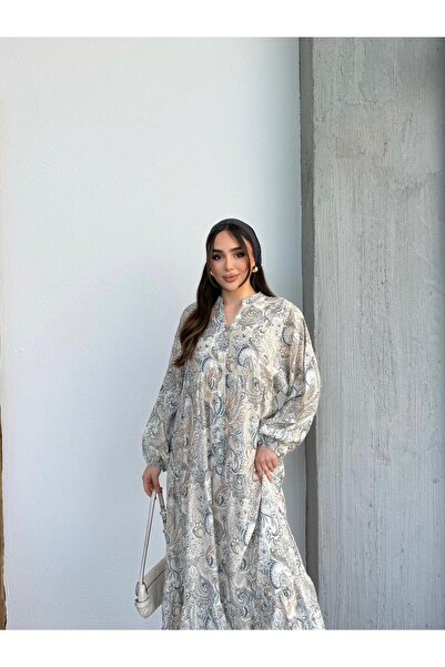 Kirazca Butik Women's Modal Fabric Flowy Long Dress