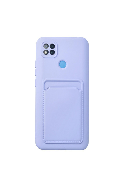 eco port حافظة Redmi 9c من السيليكون مع بطاقة عمل كلفن - لون أرجواني