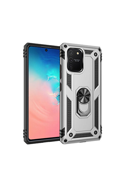 eco port Samsung Galaxy A91 / S10 Lite Case Sofia Ring Silicone Cover - Silver