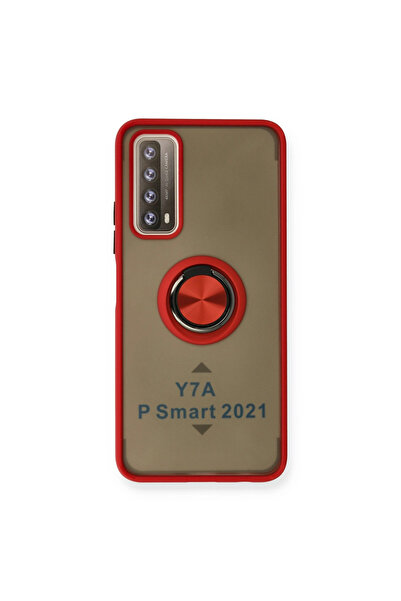 eco port Huawei P Smart 2021 Case Montreal Silicone Cover with Ring - Red