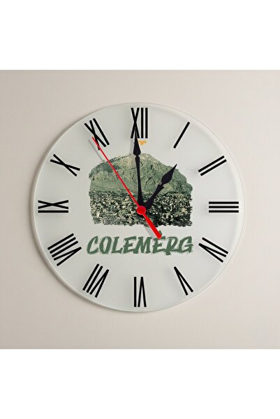 ZERYA ساعة حائط بتصميم مدينة كوليميرج هاكاري مع أرقام رومانية