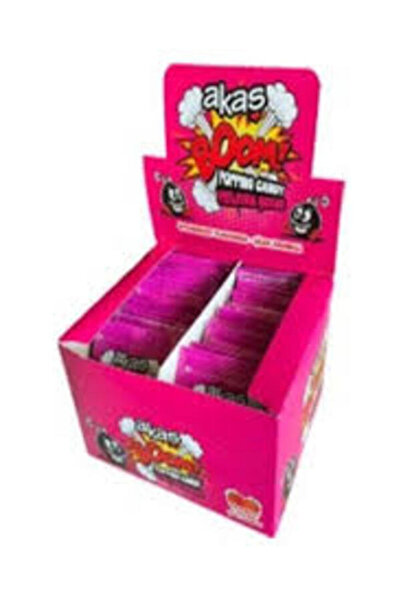 akas Akaş Boom Çilek Aromalı Patlayan Şeker 4 gr 10 Adet