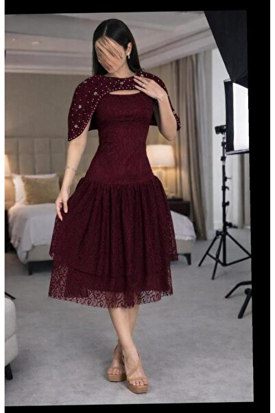 Al-Hanouf Fashion Lace dress over embroidered vest