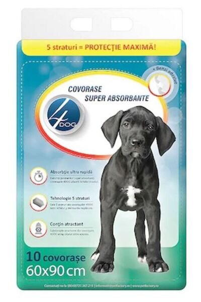 OEM 4Dog absorbent mat, 60 x 90 cm, 10 pieces