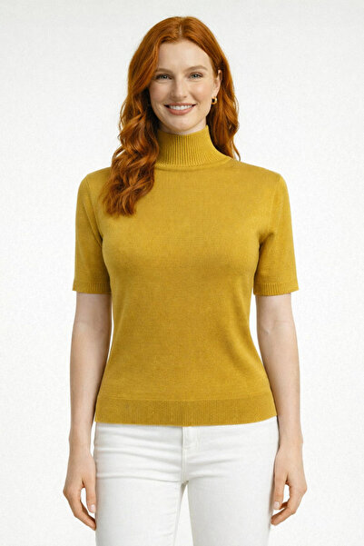 Neden Tekstil Half Fisherman Short Sleeve Knitwear Blouse