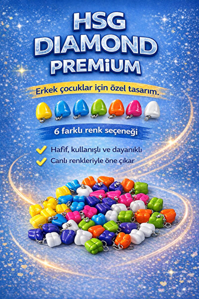 Diamond Dental Süt Dişi Kutusu ( Erkek Çocuk İçin) / Süt Dişi Kolyesi / 6 Adet