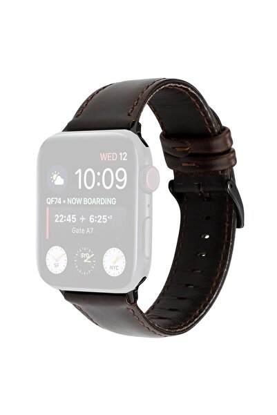 NeoHeaven WatchBand™ Minimalist Genuine Leather Strap, Compatible with Apple ...