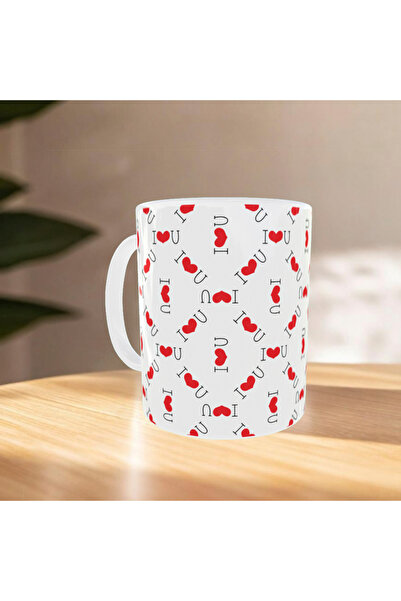 Home كوب بورسلين منقوش عليه 'أحبك' لعيد الحب