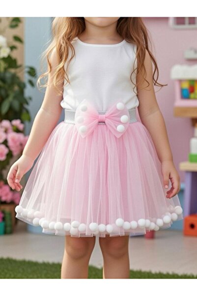 BİLGEN Style Fusta tutu cu pompon pentru fete 1-6 ani