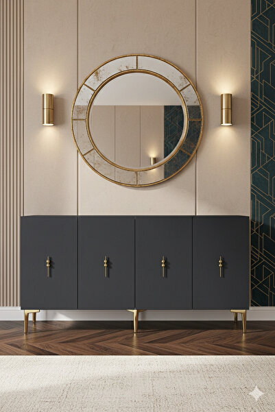 YUMEDİ DESİGN KA1527AG - AYSHE KONSOL ,TV SEHPASI , ÇOK AMAÇLI DOLAP, KAHVE K...