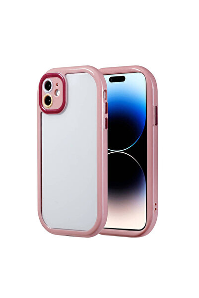 Ceponya غطاء حماية لهاتف iPhone 11 مع حماية للكاميرا وتصميم ملون للحواف والإط...