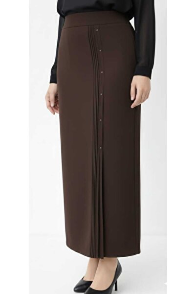 Butik Fusta de mamă Portorico cu căptușeală cu pliuri, cu detaliu de piatră, ...