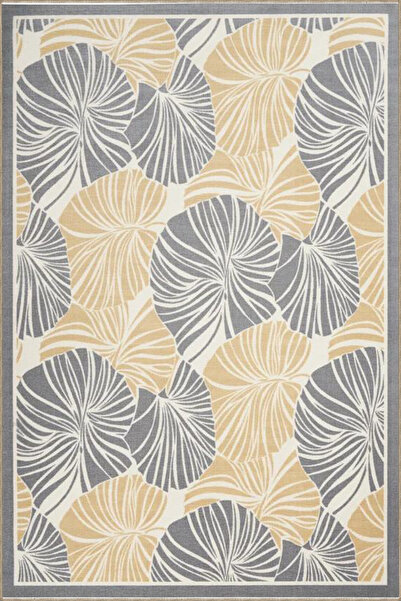 Rugs Modern Halı Leafy Mixed Color Geometric Striped Patterned Decorative Was...