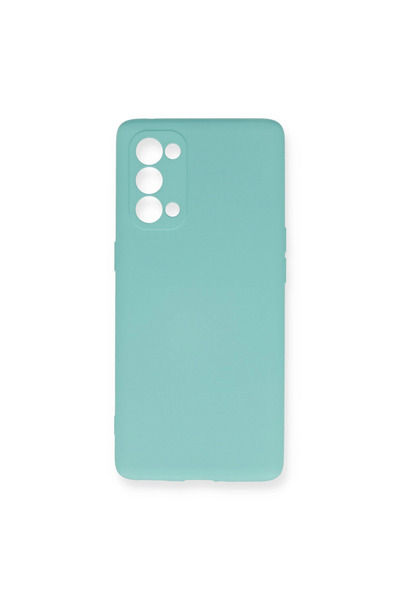 eco port جراب اوبو رينو 5 برو نانو من الداخل سيليكون مخملي - تركواز