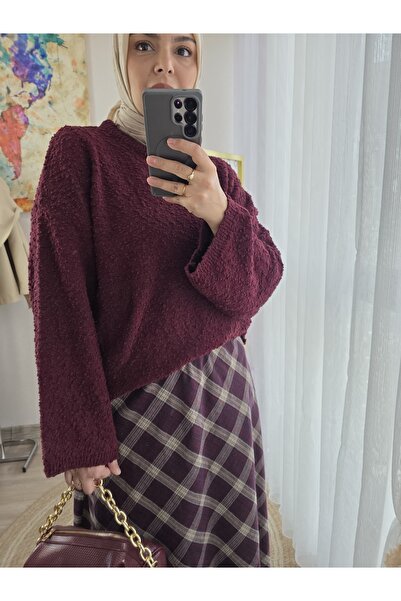 Butik Bordo Böcek iplik Pinteres kazağı