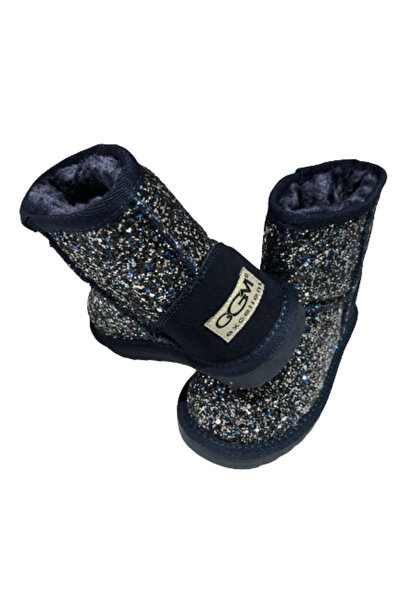 OEM Glitter Boots Navy Blue, Lined