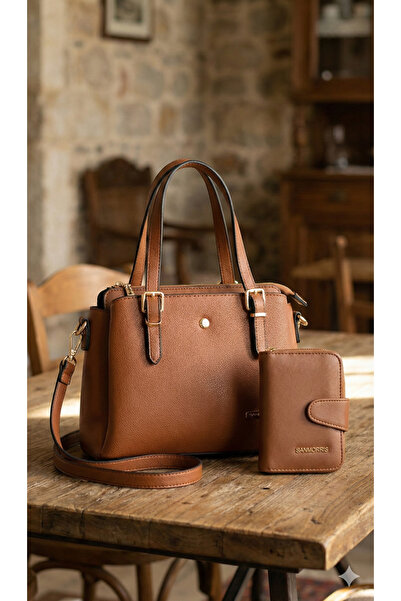 Sanmorris 2'Lİ SET Çok Gözlü OMUZ VE KOL ÇANTASI AYARLANABİLİR UZUN ASKILI ÇA...