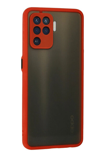 Najmaddin غطاء حماية سيليكون مونتريال لهاتف اوبو رينو 5 لايت من نيو فيس - أحمر