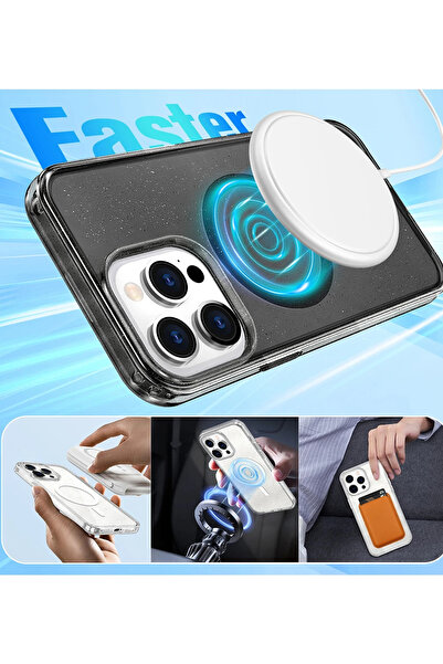 Epilons غطاء آيفون 15 ماج سيف - أسود