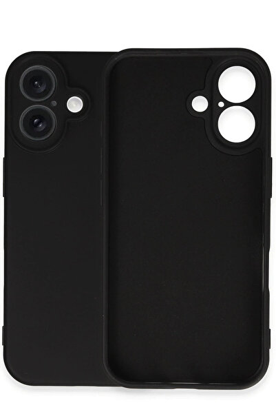 Epilons حافظة آيفون 16 من السيليكون المخملي الداخلي - أسود