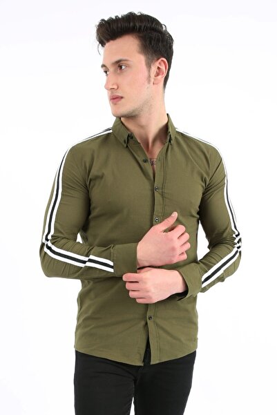 DGSTYL3 Men's Casual Striped Shirt