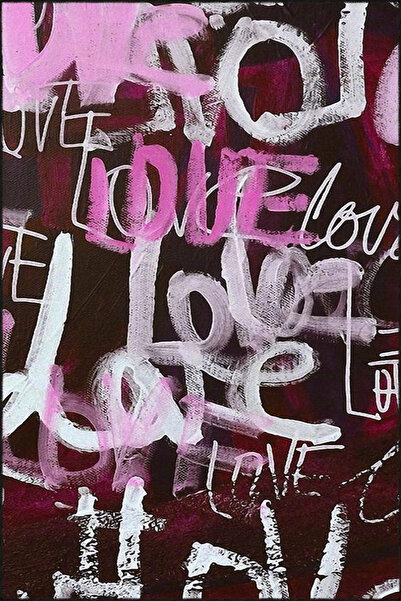Rugs Modern Halı Pink Bright Lettering Patterned Woven Base Carpet and Washab...