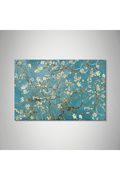 AHSENİCO Çiçek Açan Badem Ağacı - Almond Blossom -Mavi -Vincent van Gogh-Kanv...